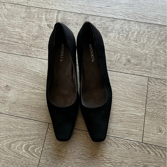 Aerosoles Square Toe Pump Shoes Black Womens Size 7 - Picture 2 of 6